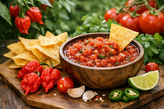 Carolina Reaper Salsa With Real Garden Flavor