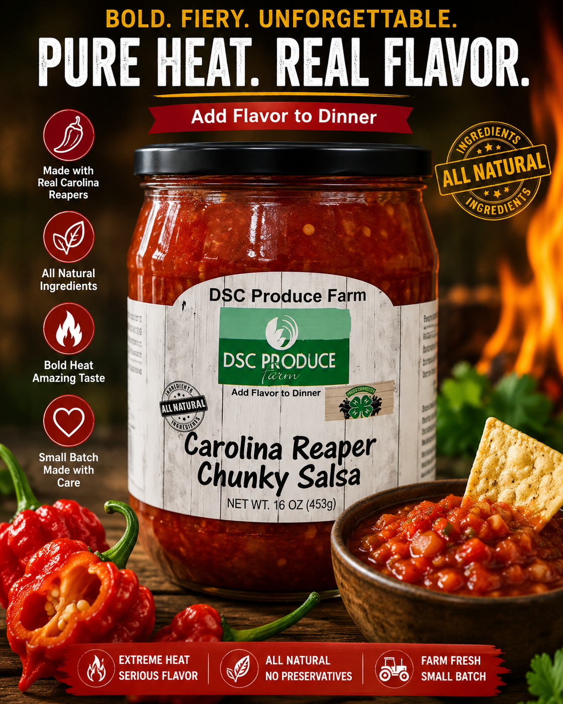 Carolina Reaper Hot Pepper Salsa