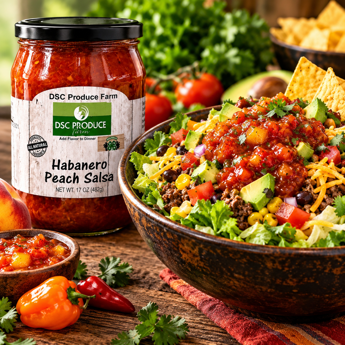 Habanero Peach salsa
